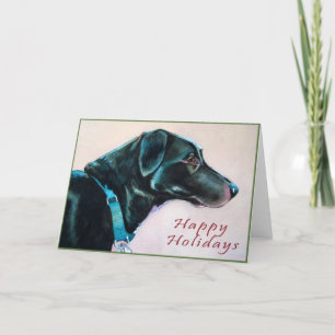 Black Dog Weihnachtskarte Feiertagskarte