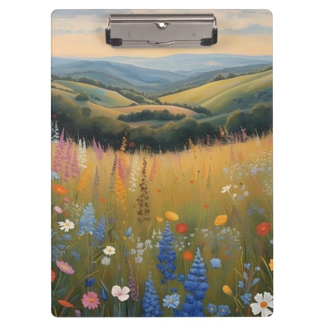 Black Dog Wildflower Clipboard Klemmbrett (Vorderseite)