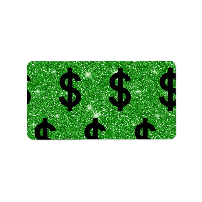 Black-Dollar-Geld-Unternehmer Wall Street Adressaufkleber (Vorne)