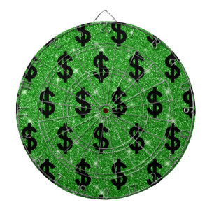 Black Dollar Sign Money Unternehmer Wall Street Dartscheibe