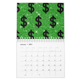 Black Dollar Sign Money Unternehmer Wall Street Kalender