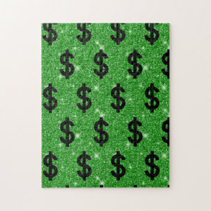 Black Dollar Sign Money Unternehmer Wall Street Puzzle