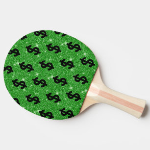 Black Dollar Sign Money Unternehmer Wall Street Tischtennis Schläger