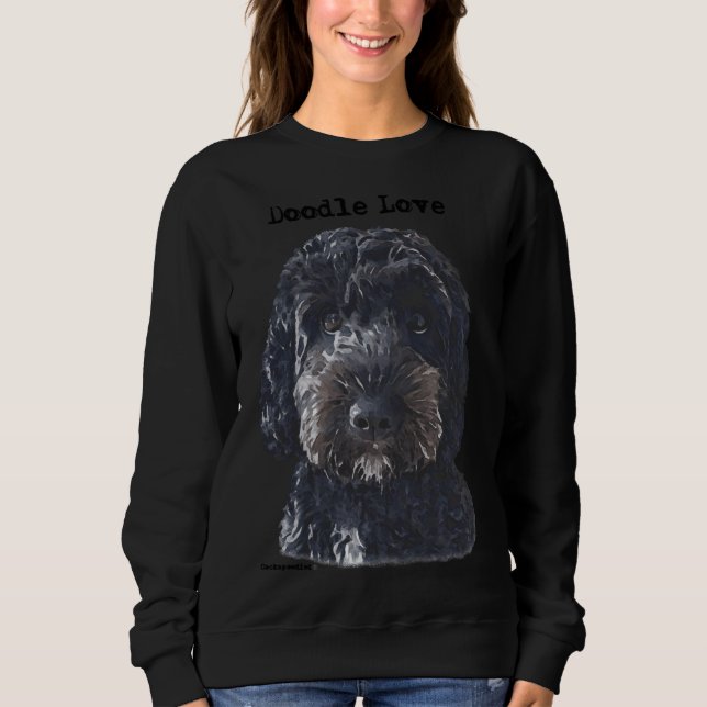 Black Doodle Dog Sweatshirt (Vorderseite)