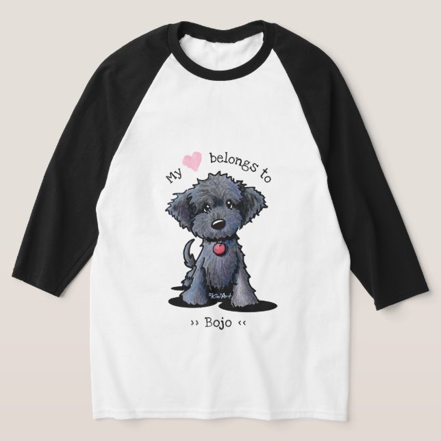 Black Doodle Pup My Heart Belongs T - Shirt (Ablage )