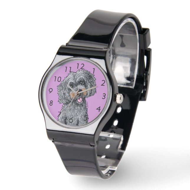 Black DOODLEMOJI Watch Armbanduhr (Winkel)