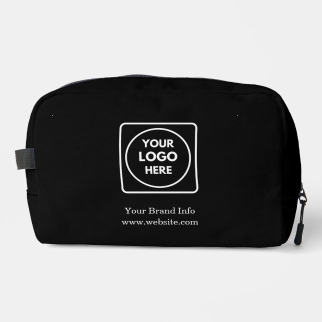 Black Dopp Kit | Benutzerdefiniertes modernes Firm Waschbeutel (Vorderseite)