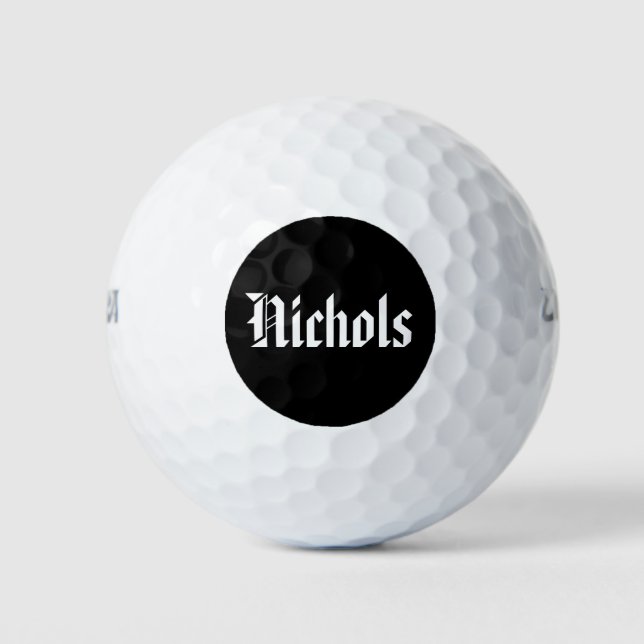 Black Dot Nichols Golfball (Vorderseite)