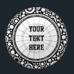 Black Dots & Circles Grid   Ihr Backgr. & Text Dartscheibe<br><div class="desc">Funny Pattern Design von EDDA Fröhlich / EDDArt | Grundlegend: Geometrische uni oder farbige Formen,  Punkte,  Punkte,  Ringe,  Kreis,  Holes,  Gitter usw. für Kunstliebhaber | Sie vermissen andere Farben oder Produkte mit diesem Design ? Kontaktieren Sie mich: contact@eddart.de</div>