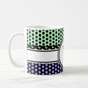 Black Dots Grid + Ihr Backgr. & Text Tasse