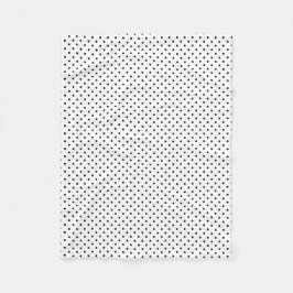 Black Dots White Polka Dot Fleecedecke