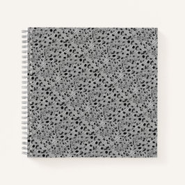 Black Dotted Spiral Notebook Notizbuch
