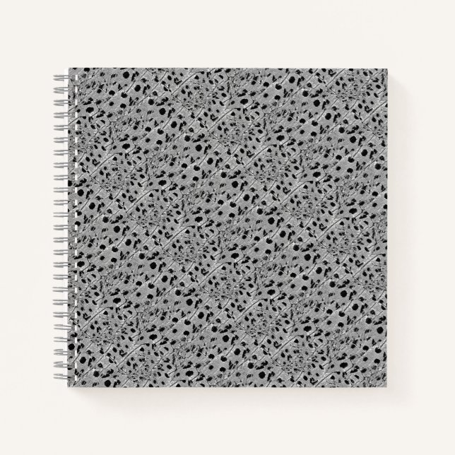 Black Dotted Spiral Notebook Notizbuch (Vorderseite)
