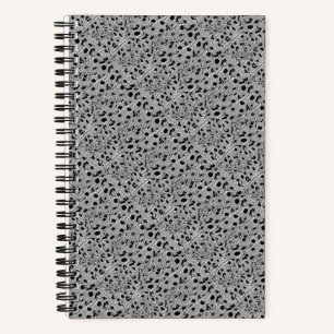 Black Dotted Spiral Notebook Notizbuch