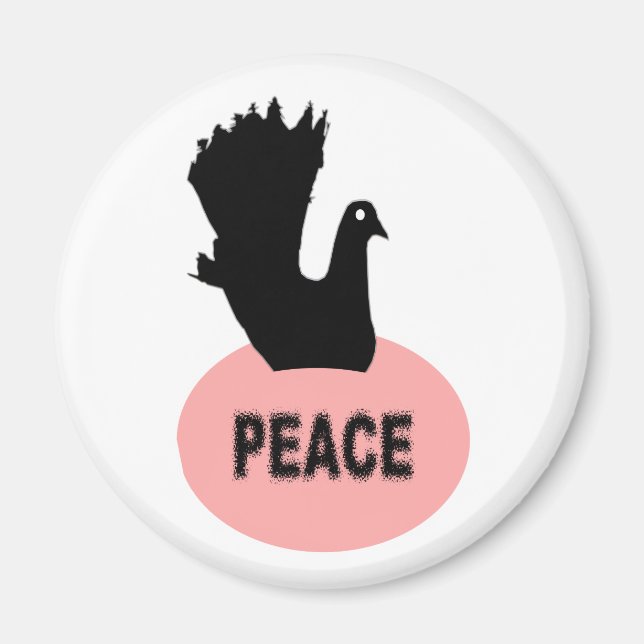 Black Dove Peace Magnet (Vorne)