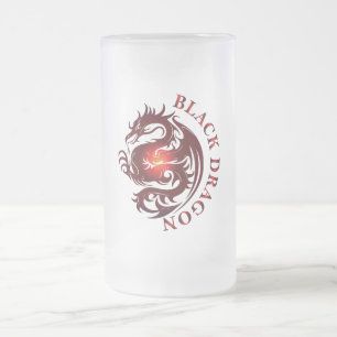 Black Dragon Beer Glass Mattglas Bierglas