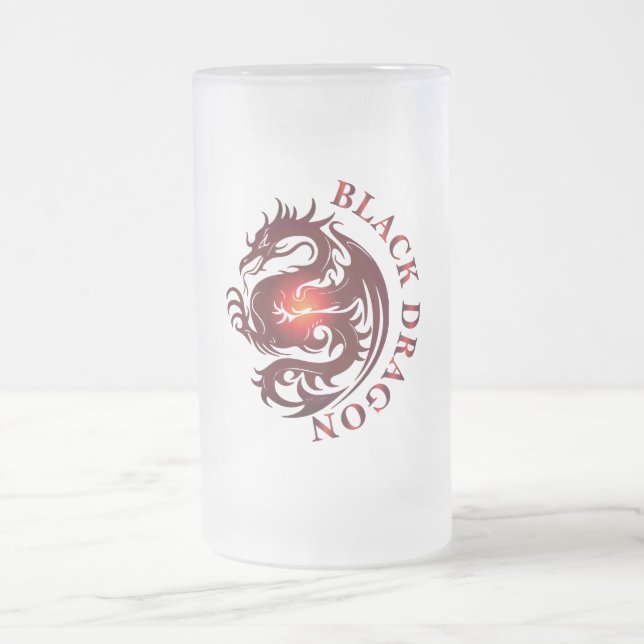 Black Dragon Beer Glass Mattglas Bierglas (Mittel)