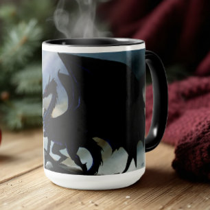 Black Dragon Fantasy Blue Mountains Tasse