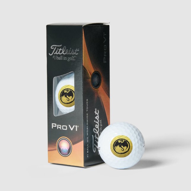 Black Dragon Gold Vein Titleist Pro V1 Golfbälle (Verpackung)