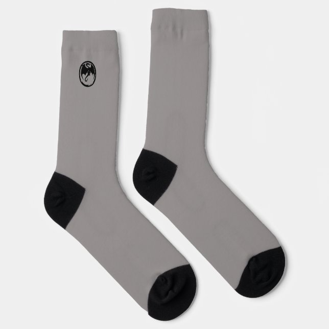 Black Dragon Grau Premium Socken (Rechts)