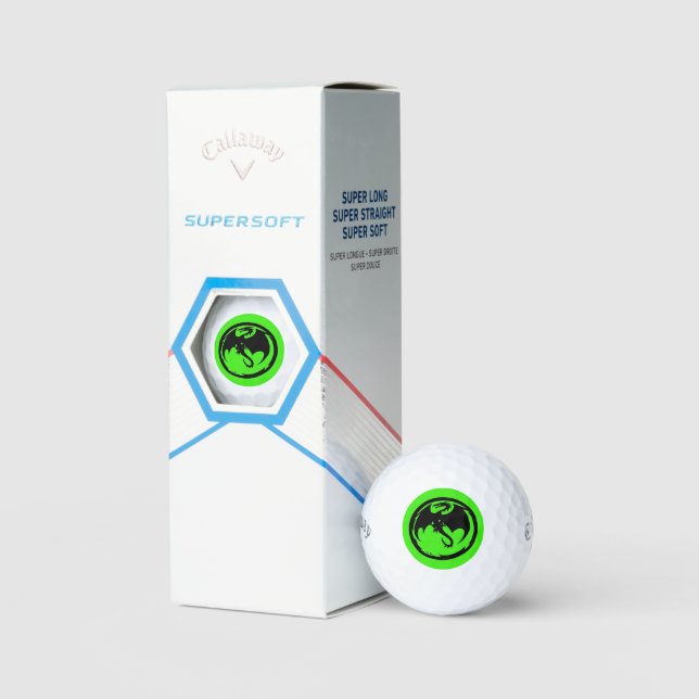 Black Dragon Green Callaway Soft Golf Bälle 3 Ps (Verpackung)