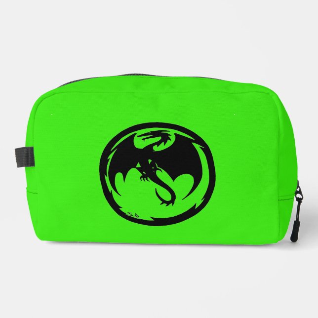 Black Dragon Green Dopp Kit Waschbeutel (Vorderseite)