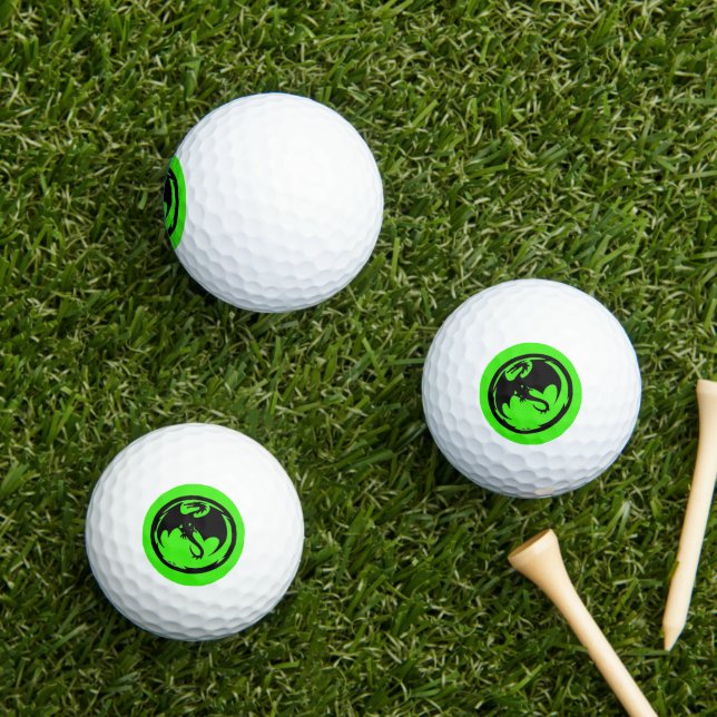 Black Dragon Green Wert Golfbälle 3pk (Insitu Gras)