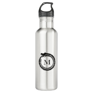 Black Dragon Monogram Edelstahlflasche
