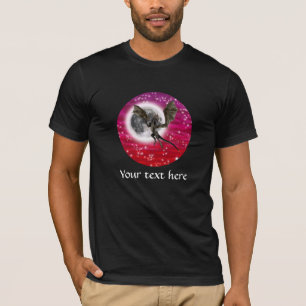 Black Dragon - Mythische Fantasie Kreatur Roter Hi T-Shirt