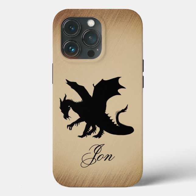 Black Dragon Rustic Background Personal Case-Mate iPhone Hülle (Rückseite)