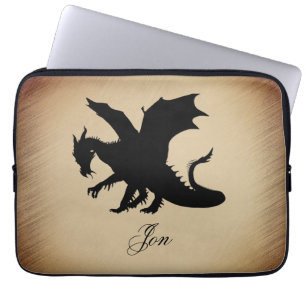 Black Dragon Rustic Background Personal Laptopschutzhülle
