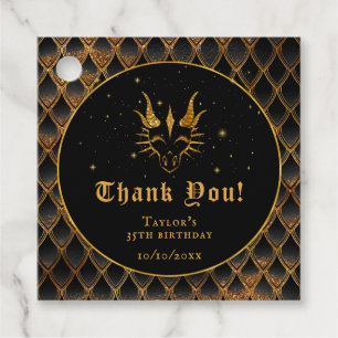 Black Dragon Scales Gold Geburtstag Vielen Dank Geschenkanhänger
