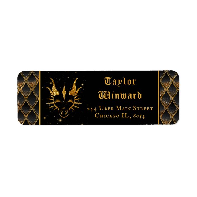 Black Dragon Scales Gold Imitate Glitzer (Vorne)