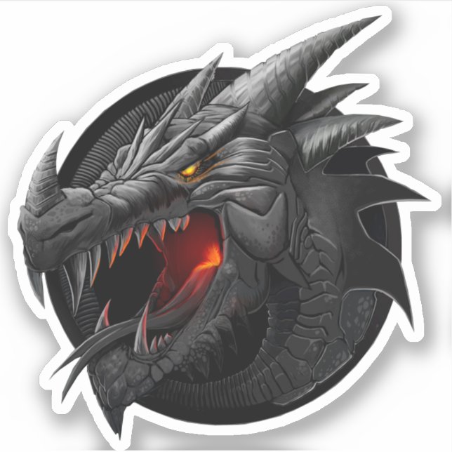 Black Dragon Sticker (Vorderseite)