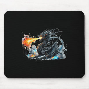 Black Dragon Sticker1 Mousepad