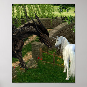 Black Dragon trifft Unicorage Poster
