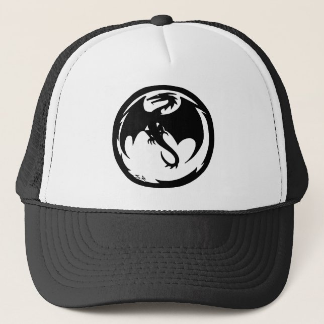Black Dragon Truckhut Truckerkappe (Vorderseite)
