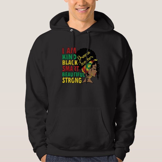 Black Drama Teacher African American Drama Teachin Hoodie (Vorderseite)