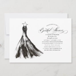 Black Dress Modern Mystical Brautparty Einladung