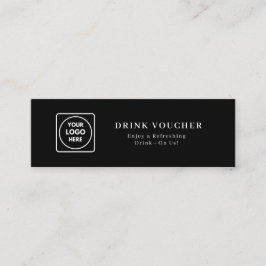 Black Drink Voucher Card | Individuelles Corporate Mini Visitenkarte
