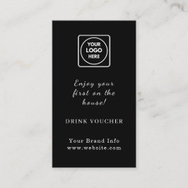 Black Drink Voucher Card | Kundenfirma Visitenkarte