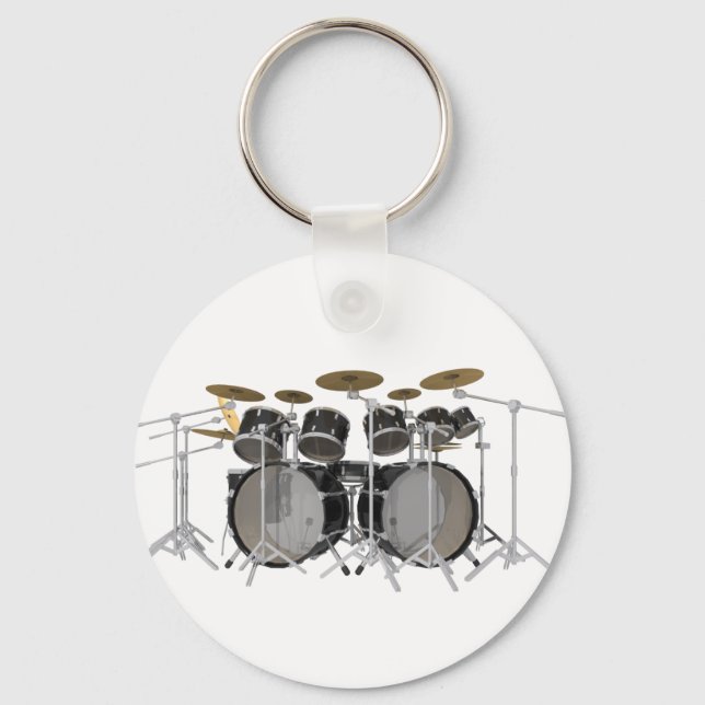 Black Drum Kit: 10 Piece: Schlüsselanhänger (Vorderseite)