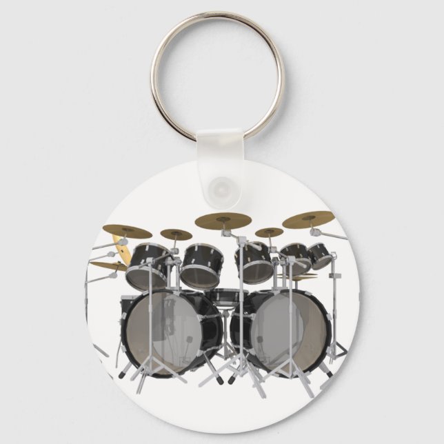 Black Drum Kit: 10 Stück: Schlüsselanhänger (Vorderseite)