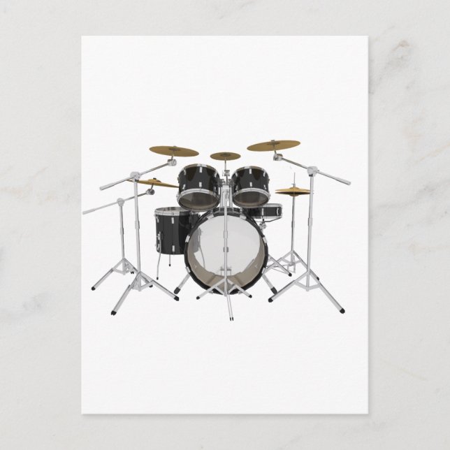 Black Drum Kit: Postkarte (Vorderseite)