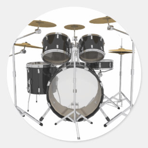Black Drum Kit: Runder Aufkleber