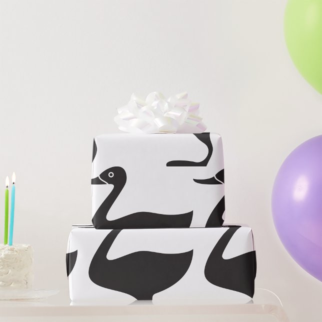 Black Duck Bird-Symbol Geschenkpapier (Von Creator hochgeladen)