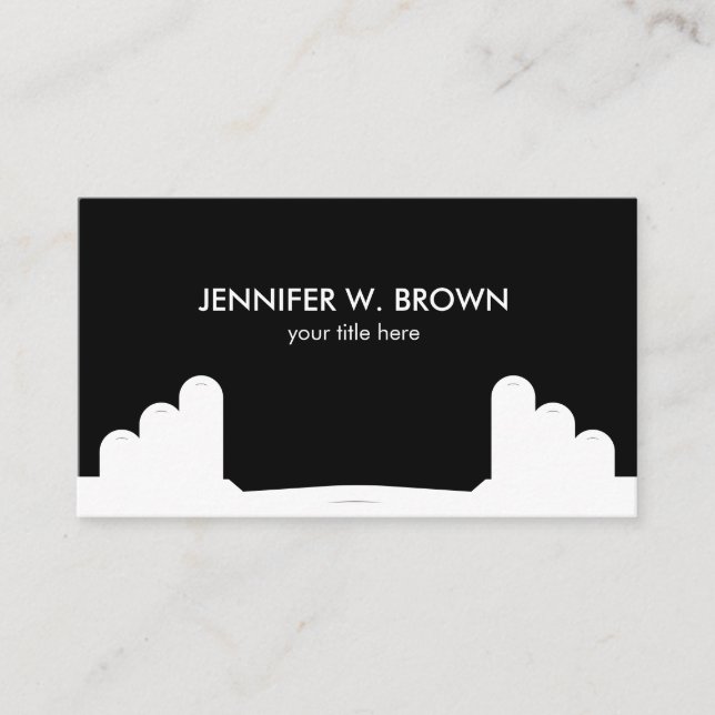 Black Dumbell Fitness Trainer Sport Visitenkarte (Vorderseite)