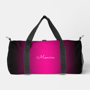 Black Edge Magenta Ombre Duffle Bag