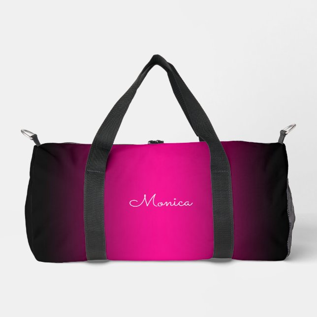 Black Edge Magenta Ombre Duffle Bag (Vorderseite)