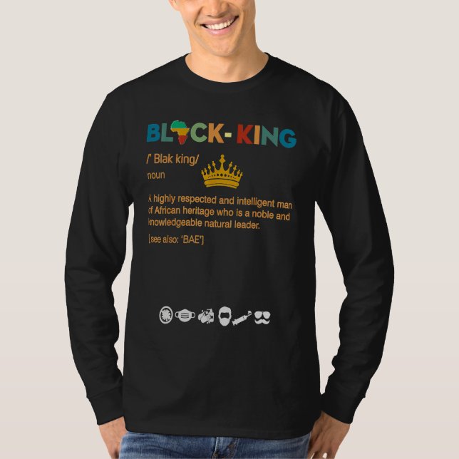Black Educated Motivated Melanin King African Amer T-Shirt (Vorderseite)